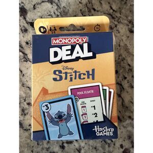 NIB Monopoly Deal Disney Stitch Hasbro Games Card Game